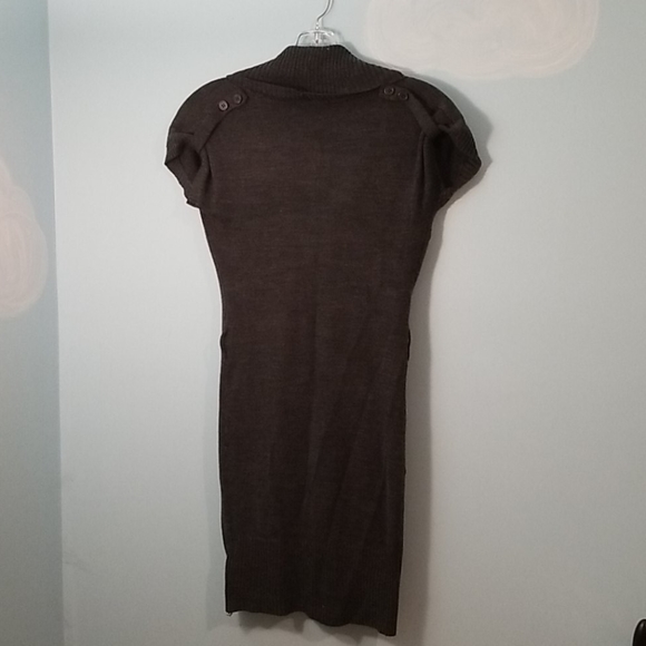 Majora short sleeve gray cowl neck tunic length sweater shirt or dress large EUC - Picture 2 of 8